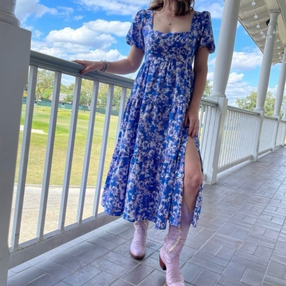 ASTR the Label Floral Puff Sleeve Dress, S, NWT
